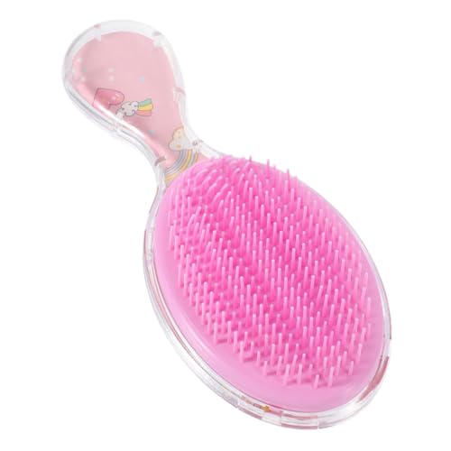 SOPOTUTU Tragbare Entwirrungsbürste Für Mädchen Kinder Haarbürste Mit Weichen Borsten Süße Und Dekorative Haarbürste Für Lockiges Haar Reise Haarpflegekamm Für Sanftes Entwirren von SOPOTUTU