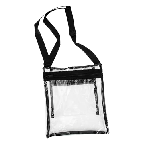 SOPOTUTU Transparente Crossbody Tasche mit Verstellbarem Schulterriemen PVC Stadienzugelassene Umhängetasche für Outdoor und Alltag Praktische Leichte Tragetasche von SOPOTUTU
