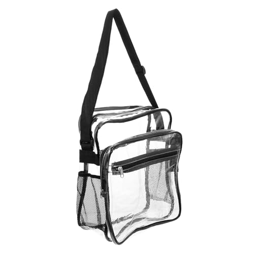 SOPOTUTU Transparente PVC Crossbody Tasche Damen Reise Einkaufstasche mit Reißverschluss Sicherer Stauraum Alltag Nutzung Party von SOPOTUTU