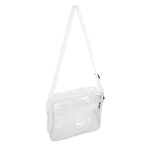 SOPOTUTU Transparente Reise Kosmetiktasche wasserdichte Kleine Schminktasche mit Reißverschluss Praktische Crossbody Geldbörse für Damen Organizer für Urlaub Camping Büro und Alltag von SOPOTUTU