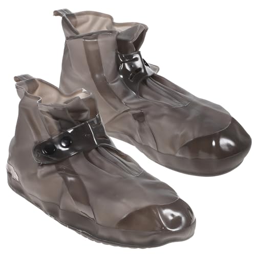 SOPOTUTU Verdickte Überschuhe für Erwachsene rutschfest und Verschleißfest Strapazierfähige Schuhüberzüge für Outdoor Wandern und Radfahren Braun von SOPOTUTU