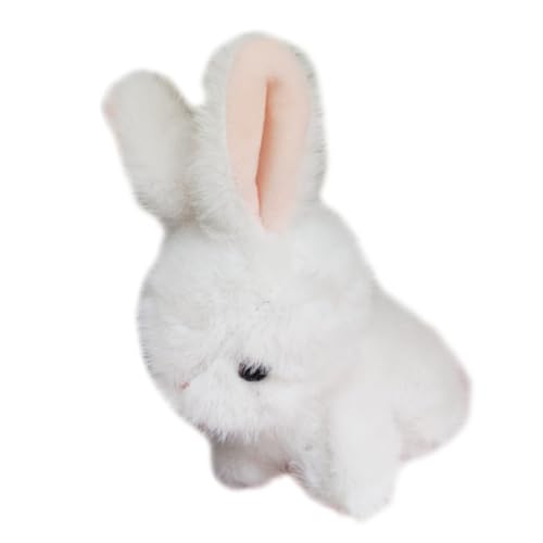SOPOTUTU Weicher Plüschhase Anhänger Weiß Kuscheltier Schlüsselanhänger Tasche Deko Charm für Rucksack und Handtasche von SOPOTUTU