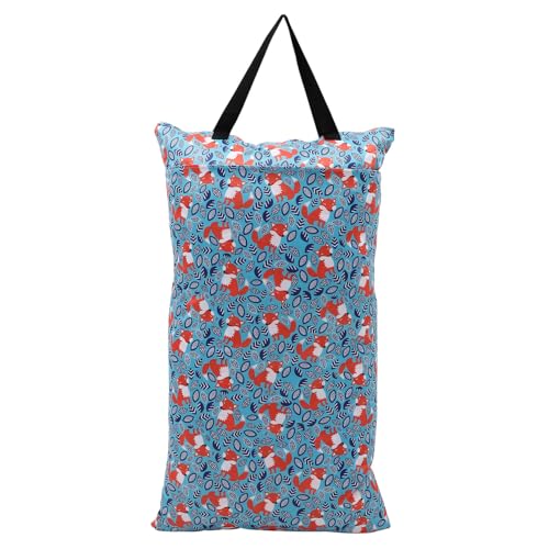 SOPOTUTU wasserdichte Wickeltasche für Stoffwindeln Handliche Nasstasche mit Doppeltem Reißverschluss für und Trockene Babywindeln für Kindergarten und Unterwegs Leicht und Tragbar von SOPOTUTU