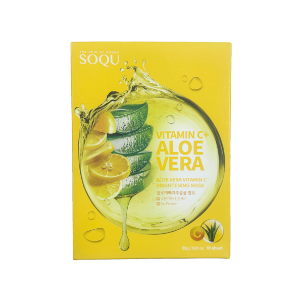 SOQU - Aloe Vera Vitamin C Brightening Mask - 23g*10 sheets von SOQU