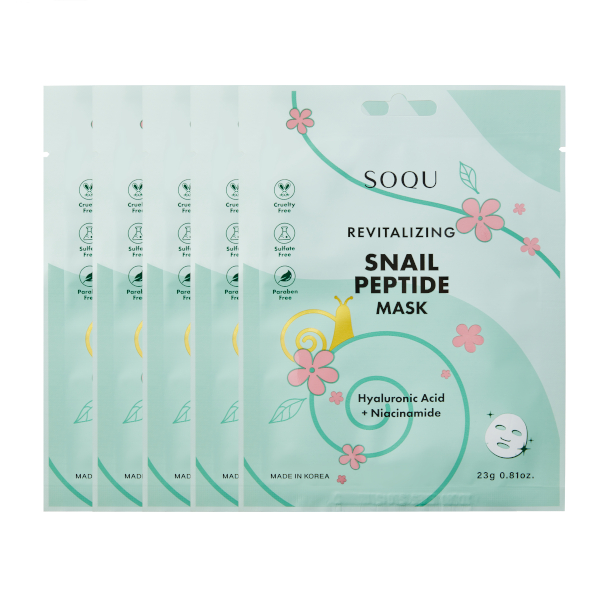SOQU - Revitalizing Snail Peptide Mask - 23g*5 sheets von SOQU