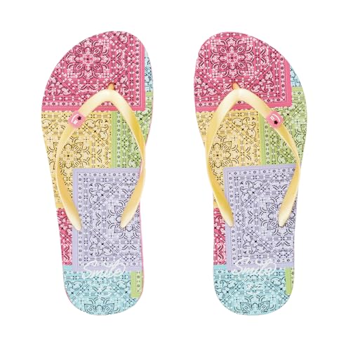 Sorbetto Damen modische Flip-Flops/Zehentrenner als bequeme Badeschuhe für den Strand und die Freizeit, Bunt Mandala, Gr. 40-41 Sorbetto Damen modische Flip-Flops/Zehentrenner als bequeme Badeschuhe für den Strand und die Freizeit, Bunt Mandala, Gr. 40-41 von Sorbetto