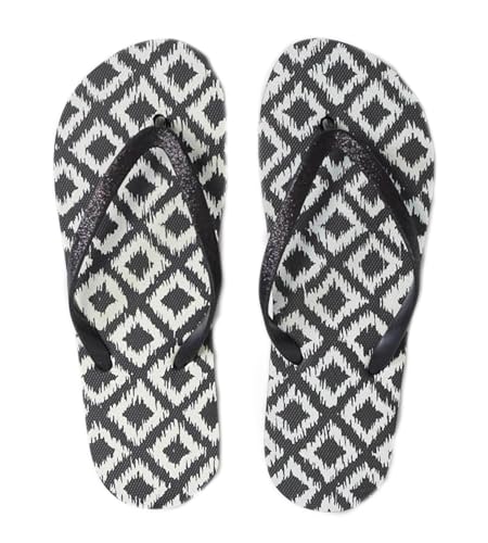 Sorbetto Damen modische Flip-Flops/Zehentrenner als bequeme Badeschuhe für den Strand und die Freizeit, Schwarz/Weiß Muster, Gr. 36-37 Sorbetto Damen modische Flip-Flops/Zehentrenner als bequeme Badeschuhe für den Strand und die Freizeit, Schwarz/Weiß Muster, Gr. 36-37 von Sorbetto
