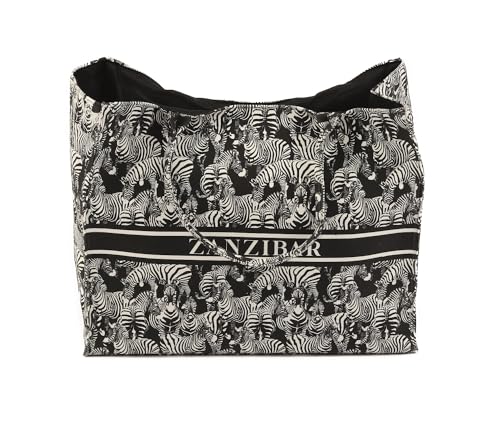 Sorbetto Damen stillvolle Strandtasche, praktische Shopper oder große Badetasche, 55 x 49 cm, Schwarz/Weiß Zebra Sorbetto Damen stillvolle Strandtasche, praktische Shopper oder große Badetasche, 55 x 49 cm, Schwarz/Weiß Zebra von Sorbetto
