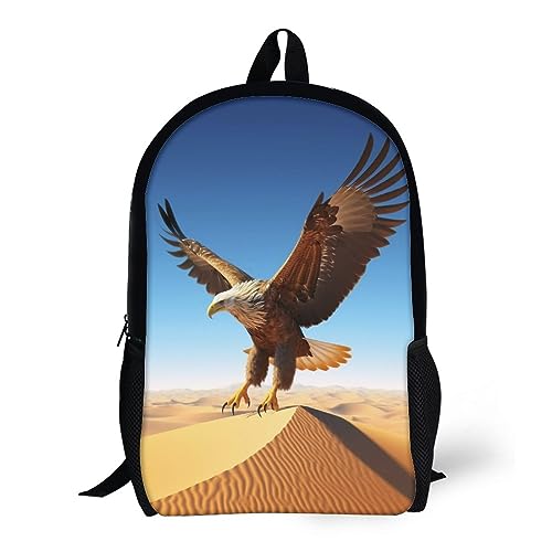 SORECI Adler Rucksack Für Kinderl,Adler 3D Schulranzen Schulrucksack, Büchertasche Für Jungen Mädchen 17inch von SORECI