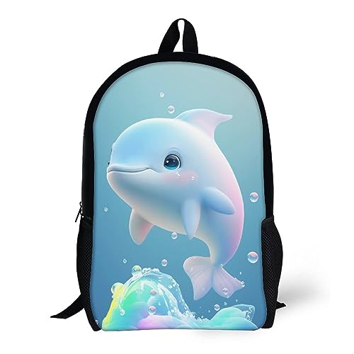 SORECI Delphin Rucksäcke Kinder Schultasche Delphin 3D Rucksack Kinder Rucksack Für Jungen Mädchen 17inch von SORECI