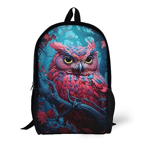 SORECI Eule Schulranzen Für Studenten,bird 3D-Rucksäcke，Rucksäcke Für Kinder, Reisetasche 17inch von SORECI