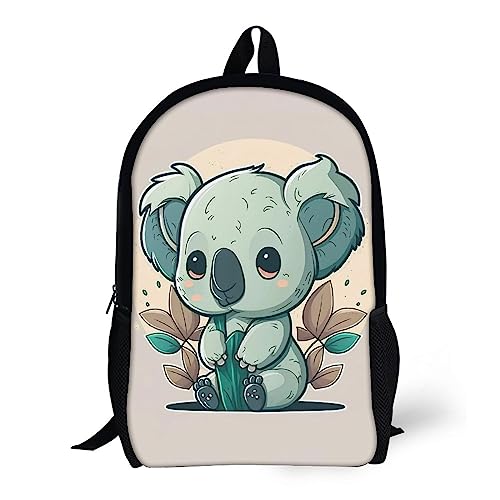 SORECI Koala 3D-Rucksack Cartoon-Tiere Kinderschultasche Für Mädchen, Jungen Und Teenager 17inch von SORECI