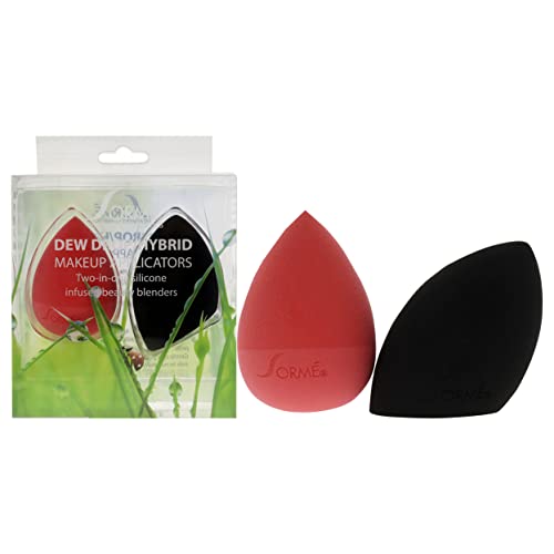 Sorme Cosmetics Dew Drop Hybrid Silikon Infused Blender für Frauen, 2 Stück Schwamm von SORMÉ