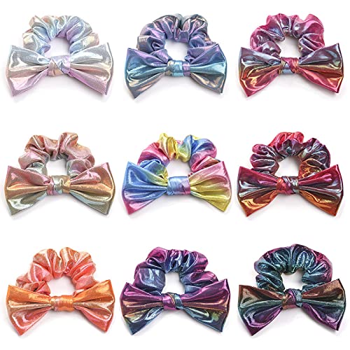 Damen Stirnband Haarband Pailletten Laser Streamer Schwalbenschwanz Bowknot Haarseil Für Kinder, A-9Pcs von SORTZ