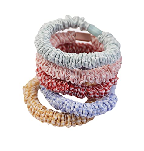 Haar Gummibänder10Pcs Dünndarm-Haar-Ring-Frauen-Stoff-Kunst-Kopfschmuck-Krawatten-Haar-Gummiband-Gitter-Haar-Seil von SORTZ