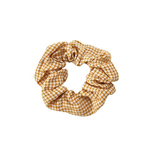 Haargummi Scrunchie3Pcs Dickdarm-Haarring Retro Plaid Darmring Hong Kong Limette Kopfring Haarseil Haarschmuck Für Frauen, Gelb von SORTZ