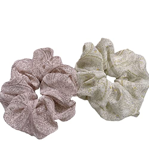 Silk Scrunchies For Hair2Pcs Super Large Dickdarm Kreis Haarkreis Mädchen Kopfkreis Kopfbedeckung Haarschmuck von SORTZ