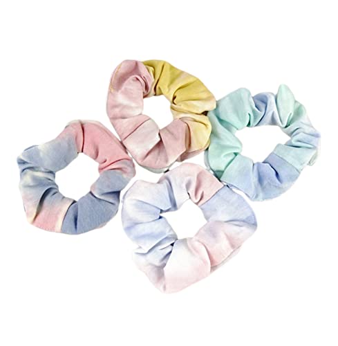 Stirnbänder4 Stücke Tie-Dye Druck Dickdarm Schleife Stoff Falten Haar Wrap Mädchen Täglich Haarschmuck von SORTZ