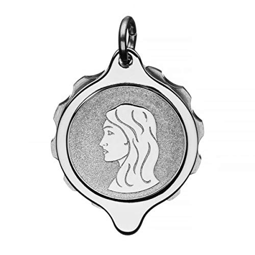 SOS Talisman Anhänger Edelstahl, Sternzeichen Jungfrau, Notfallkapsel für wichtige medizinische Informationen von SOS Talisman