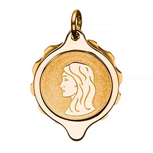 SOS Talisman Anhänger vergoldet, Sternzeichen Jungfrau, Notfallkapsel für wichtige medizinische Informationen von SOS Talisman