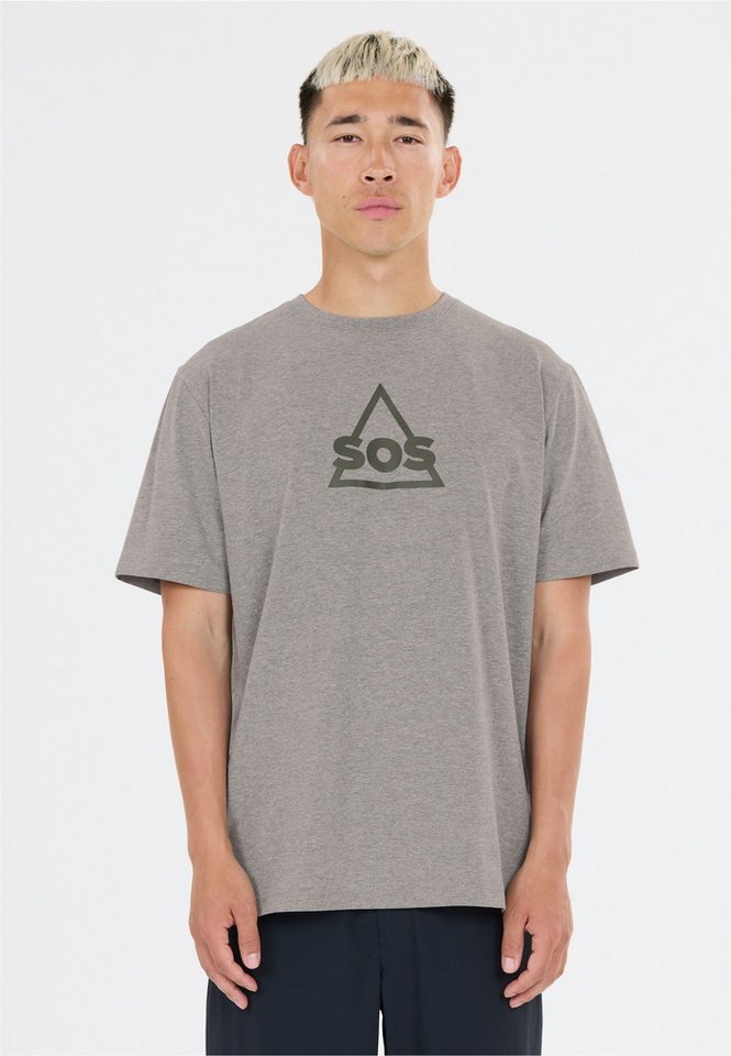 SOS Funktionsshirt Kvitfjell mit biologischer Baumwolle und subtilem SOS-Print von SOS