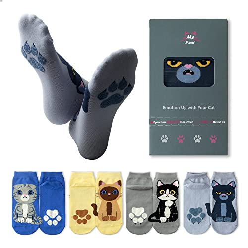 SOSO NONO, soso nono Women Black Cat Socks for Cat Lovers, Fun Cotton Ankle Socks with Cute Kitty Patterns, Great Gift to Emotion Therapy and Pressure Release von SOSO NONO, soso nono