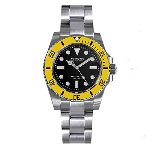 Cronos Sub Diver Herren-Armbanduhr, kein Datum, NH35, Saphirglas, Keramik-Lünette, 20 ATM Glideclasp, automatische Armbanduhren, color 1 von SOTAG