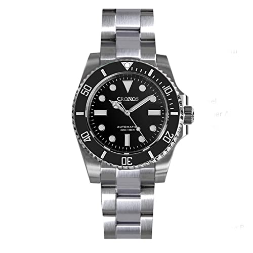 Cronos Sub Diver Herren-Armbanduhr, kein Datum, NH35, Saphirglas, Keramik-Lünette, 20 ATM Glideclasp, automatische Armbanduhren, color 10 von SOTAG