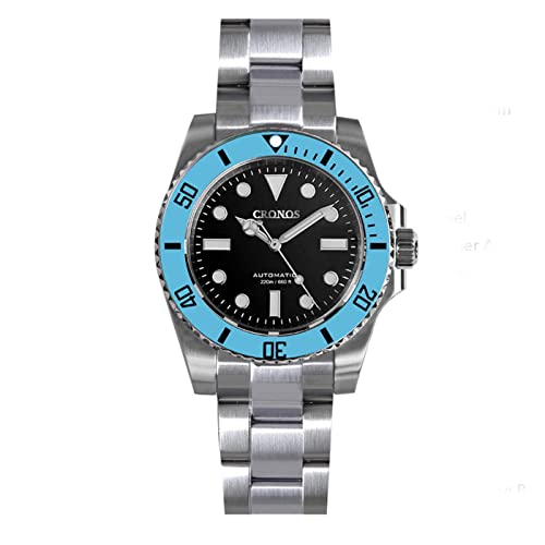 Cronos Sub Diver Herren-Armbanduhr, kein Datum, NH35, Saphirglas, Keramik-Lünette, 20 ATM Glideclasp, automatische Armbanduhren, color 2 von SOTAG