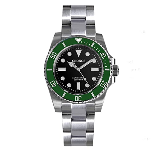 Cronos Sub Diver Herren-Armbanduhr, kein Datum, NH35, Saphirglas, Keramik-Lünette, 20 ATM Glideclasp, automatische Armbanduhren, color 3 von SOTAG