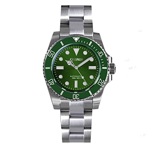 Cronos Sub Diver Herren-Armbanduhr, kein Datum, NH35, Saphirglas, Keramik-Lünette, 20 ATM Glideclasp, automatische Armbanduhren, color 8 von SOTAG