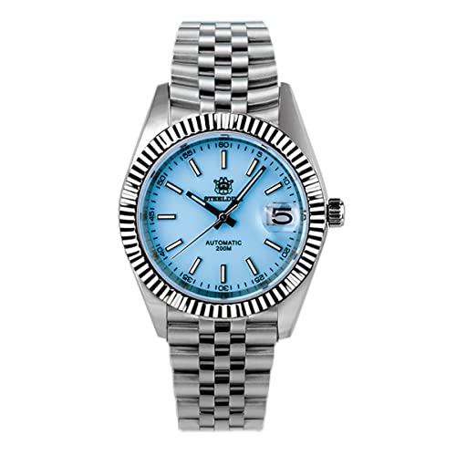 STEELDIVE SD1933 Water Ghost Herren-Armbanduhr, 200 m, wasserdicht, Saphirglas, NH35, automatische blaue Edelstahl-Uhren, color 1 von SOTAG