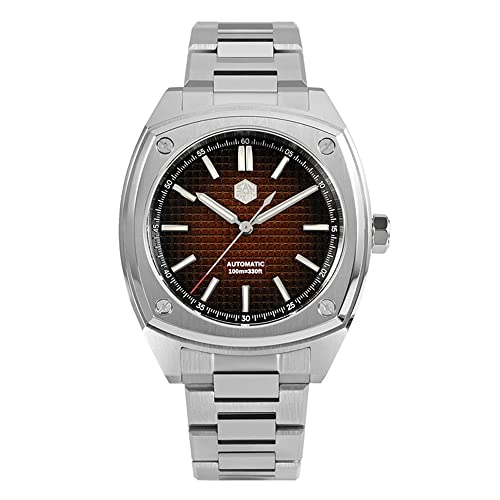 San Martin SN026G2 Klassisches Original-Design, quadratische Sport-Herren-Armbanduhr, Saphirglas, PT5000, luxuriöse mechanische Armbanduhr, Farbe 2 von SOTAG