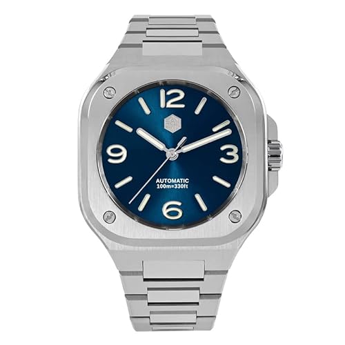 San Martin SN074G Business 316L Edelstahl Klassische Herren-Taucheruhr PT5000 Automatische mechanische Saphirglas-Armbanduhr, Farbe 3 von SOTAG