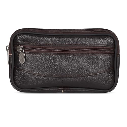 Echt Leder Bauchtasche Hüfttasche Taxibörse Gürteltasche Geldbörse Portemonnaie in Schwarz und Braun von Sotala