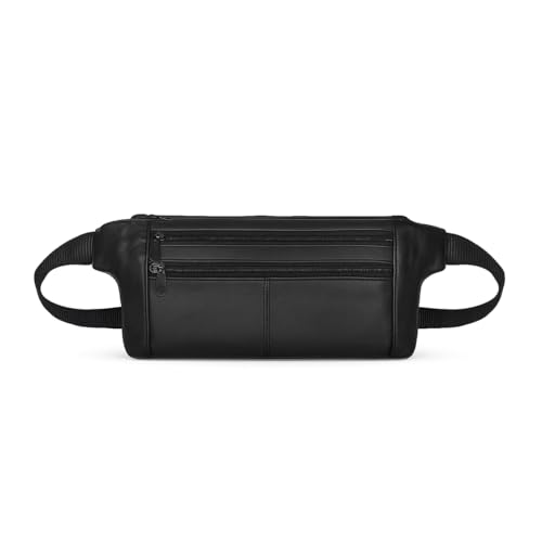Gürteltasche Bauchtasche Hüfttasche Schwarz Echt Leder Umhängetasche Bag Geldbörse Rindsleder Crossbag von Sotala