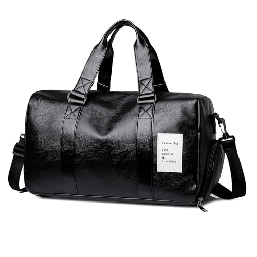 Reisetasche, Trainingstasche, Sporttasche, Fitnesstasche, Tragetasche, Schultertasche in 2 Farben, Schwarz, Schwarz von SOTALA