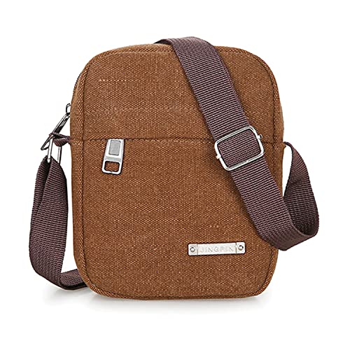 SOTALA Lässige Canvas Herren Umhängetasche Schultertasche Messenger Tasche Crossover Bag Braun von SOTALA