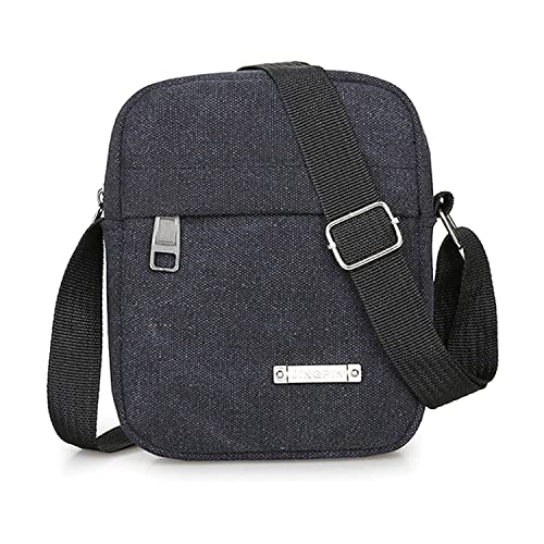 SOTALA Lässige Canvas Herren Umhängetasche Schultertasche Messenger Tasche Crossover Bag Schwarz von SOTALA