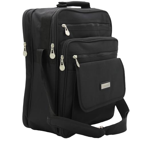 SOTALA XXL Herren Messenger UMHÄNGETASCHE - mit großem Fach für DIN-A4 Unterlagen, Wasserabweisendes Material - Praktische Herrentasche für Reise-Unterlagen in Schwarz von Sotala