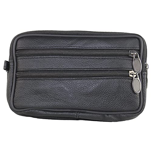 Sotala Hüfttasche Gürtelbörse Gürteltasche Bauchtasche Portemonnaie Geldbörse Echt Leder in Schwarz oder Braun von SOTALA
