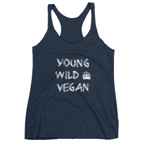 Junge Wilde & Vegan - Witzig Damen Tank-Top | Fitness Tank Crossfit Yoga Läuft Shirt Training von SOTMSHIRTS