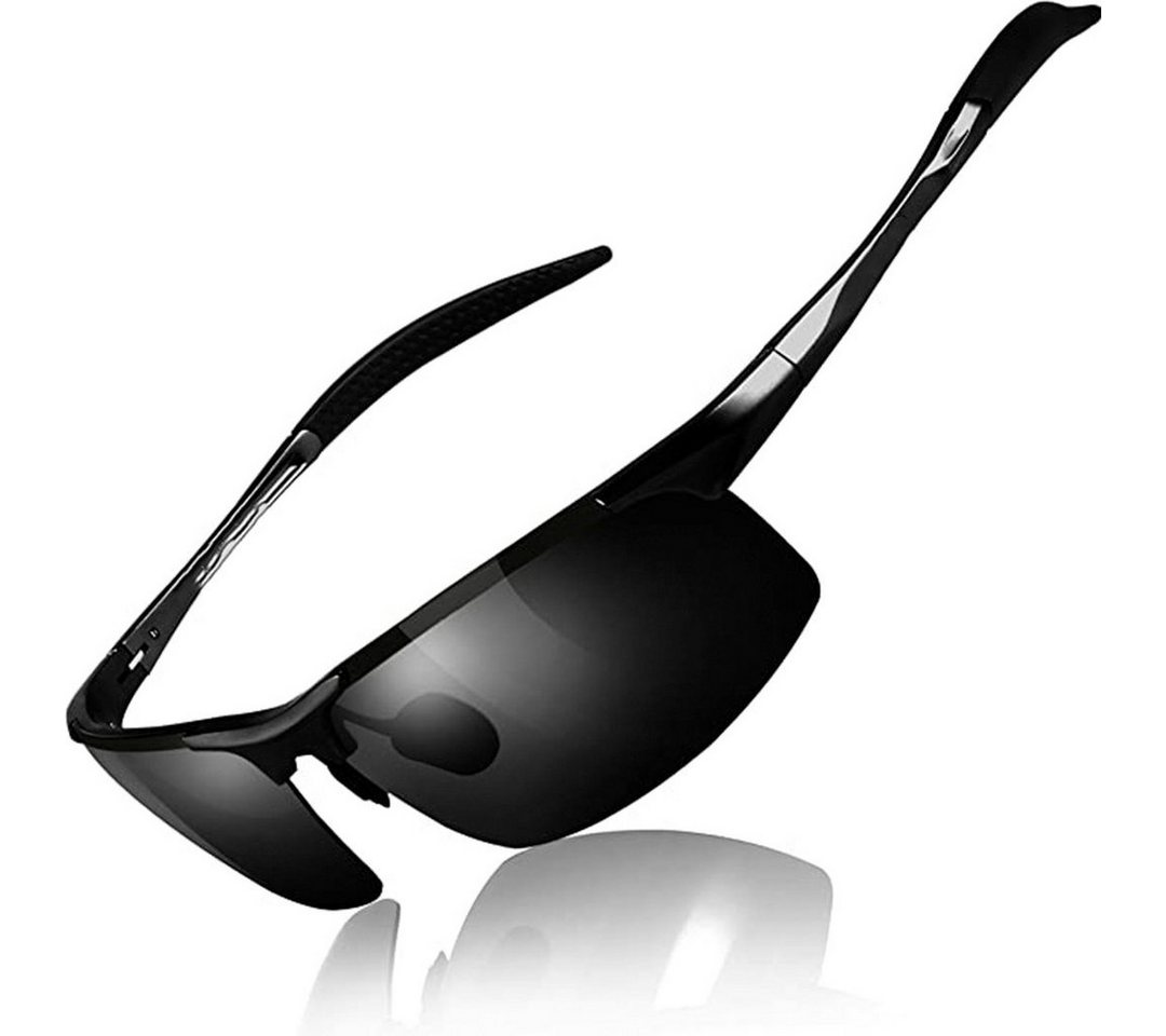 SOTOR Sonnenbrille Herren Sportbrille Polarisierte Sonnenbrille Fahrerbrille Ultraleichte (1-St) Al-Mg Metallrahmen UV400-Schutz Männer Sonnenbrillen von SOTOR