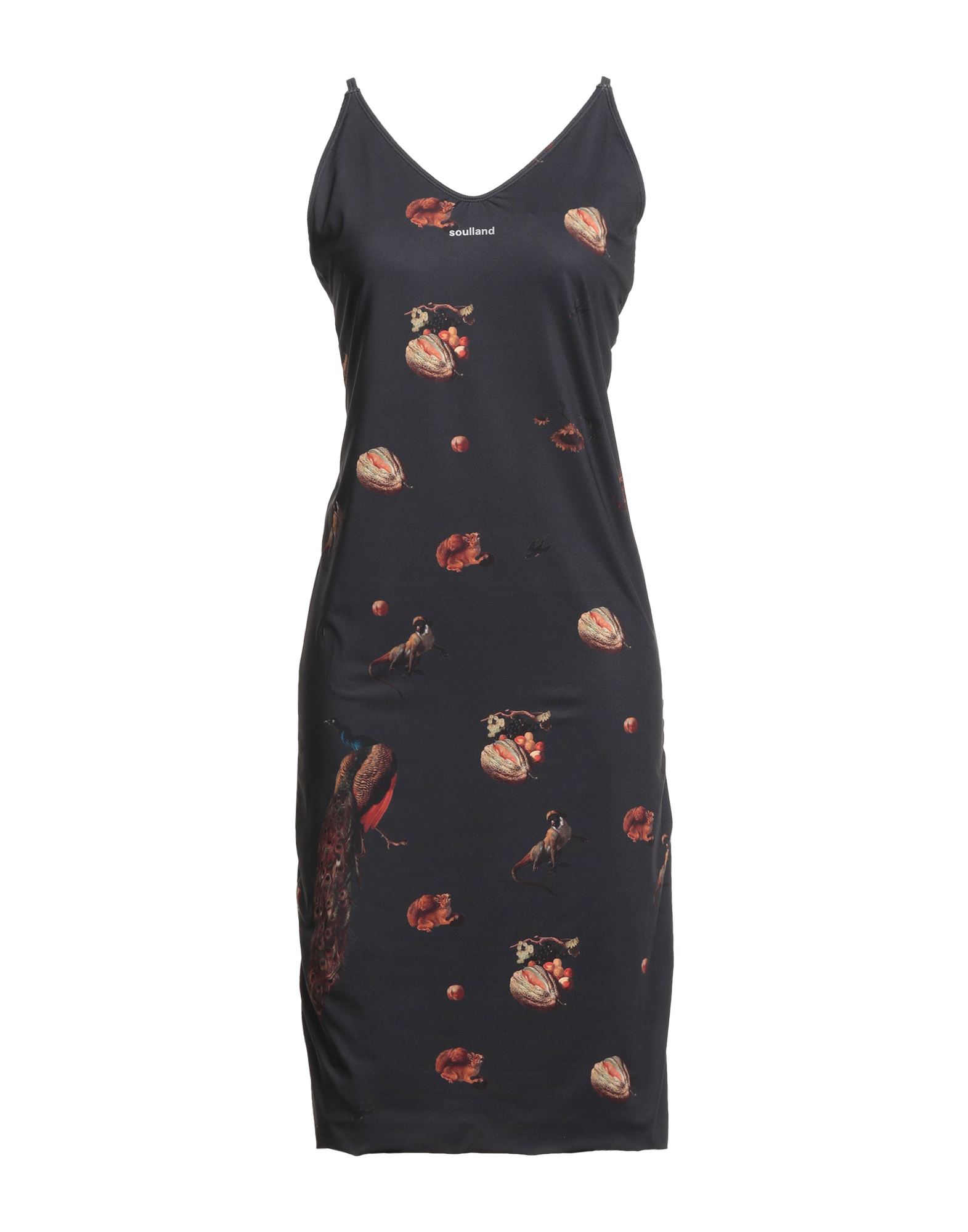 SOULLAND Midi-kleid Damen Schwarz SOULLAND Midi-kleid Damen Schwarz von SOULLAND