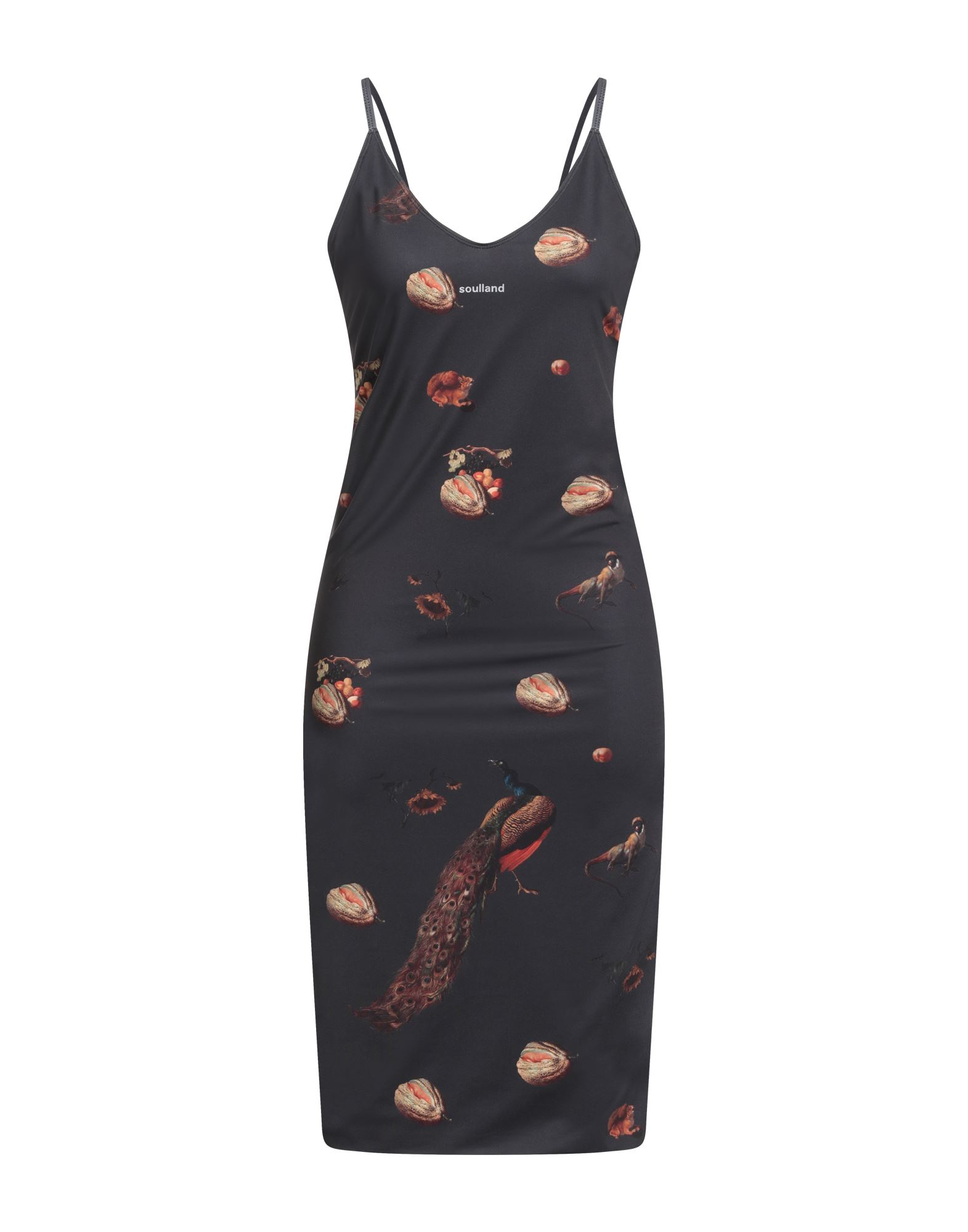 SOULLAND Midi-kleid Damen Schwarz SOULLAND Midi-kleid Damen Schwarz von SOULLAND
