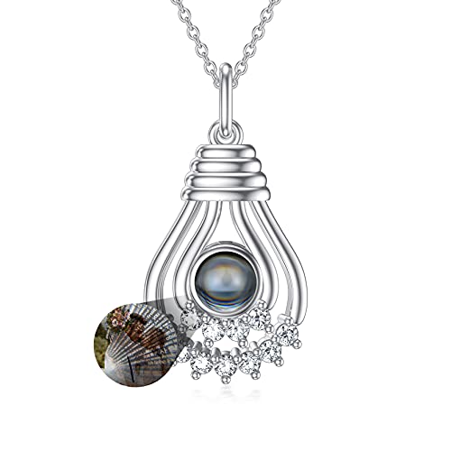 SOULMEET PYTALI Personalisierte Foto Ich liebe dich Halskette 100 Sprachen Customized Projektion Halskette Glühbirnen Cubic Zirconia Custom Love You Halskette für Frauen von SOULMEET