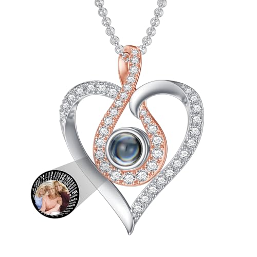 SOULMEET Personalisierte Projektionshalskette aus Weißgold und Silber, 100 Sprachen, "I Love You", Geschenk für Frauen, Mutter, Frau zu Weihnachten, Valentinstag, Muttertag, Metall, Zirkonia SOULMEET Personalisierte Projektionshalskette aus Weißgold und Silber, 100 Sprachen, "I Love You", Geschenk für Frauen, Mutter, Frau zu Weihnachten, Valentinstag, Muttertag, Metall, Zirkonia von SOULMEET