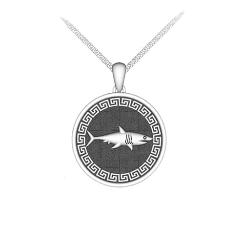 SOULMEET S925 Sterling Silber Coole Hai Strandketten Anhänger für Männer Surfer Choker Schmuck Geschenkidee für Surfer Fischer und Haifreunde - Hai Relief von SOULMEET