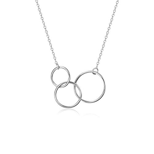 SOULMEET Silber Kreis Halskette 30. Geburtstag Geschenk für Frauen 3 Kreis Halskette für sie 3 Jahrzehnte 925 Schmuck Geschenk für Schwestern Freunde von SOULMEET