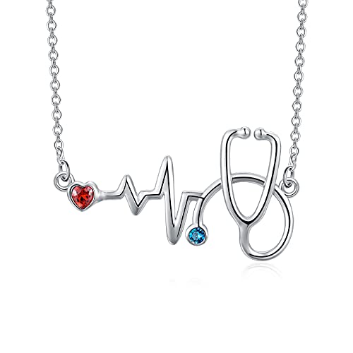 SOULMEET Sterling Silber Stethoskop Halskette Medizinischer Schmuck für Arzt Krankenschwester Medizinstudent Geschenke für Frauen von SOULMEET